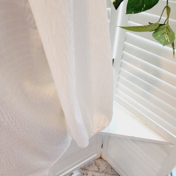 ELIZABETH AND JAMES WHITE BALLOON SLEEVE BLOUSE LARGE - Picture 3 of 7